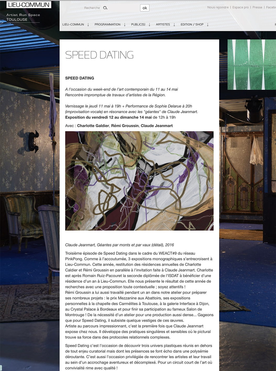 WEEK END ART CONTEMPORAIN DE TOULOUSE 2017 / LIEU COMMUN