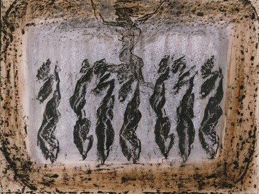 ERRANCEempreinte, photocopie, linogravure, huile, papier50 x 651  94 n° 9