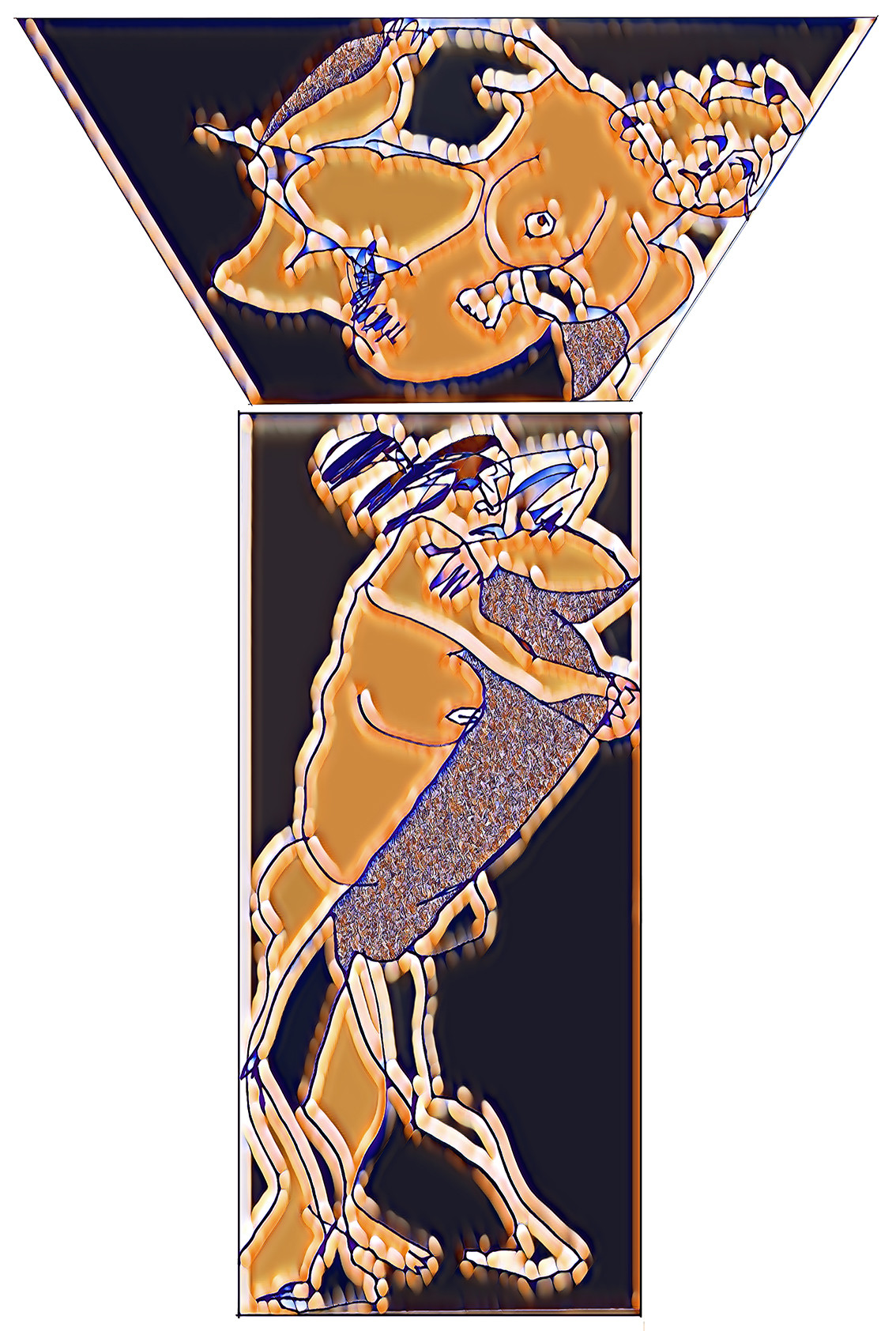 037 COUPLE COLONNE EN ECHO-FAB- NEURONAL