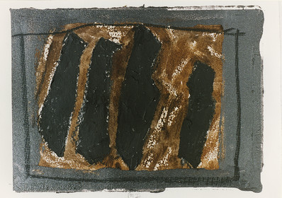 ERRANCE quadriptyque 1empreinte, acrylique, huile, papier26 x 3610  94 n° 37