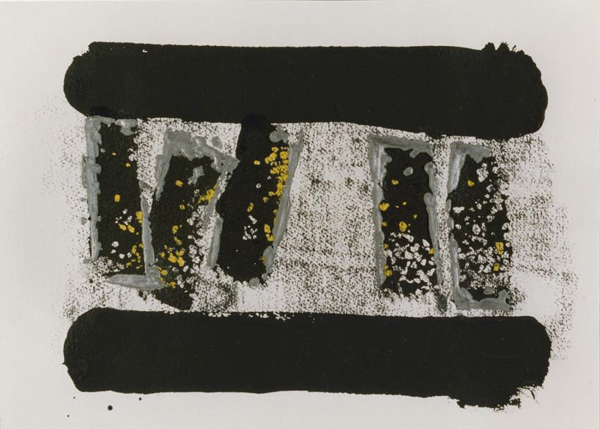 ERRANCE quadriptyque 1empreinte, acrylique, huile, papier26 x 3611  94 n° 65