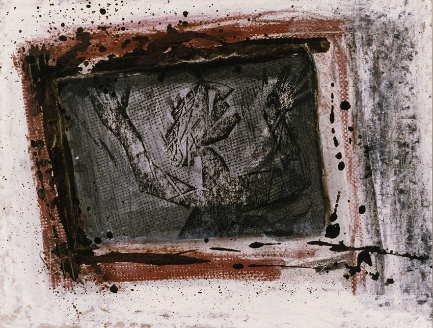 ERRANCEempreinte, photocopie, linogravure, huile, papier50 x 651  94 n° 1