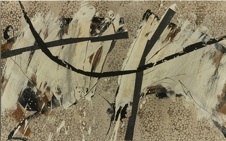 BATAILLE 6acrylique, terre, lavis, pigments, fusain,brou, marbre, papier40 x 651  97 ( 2 )