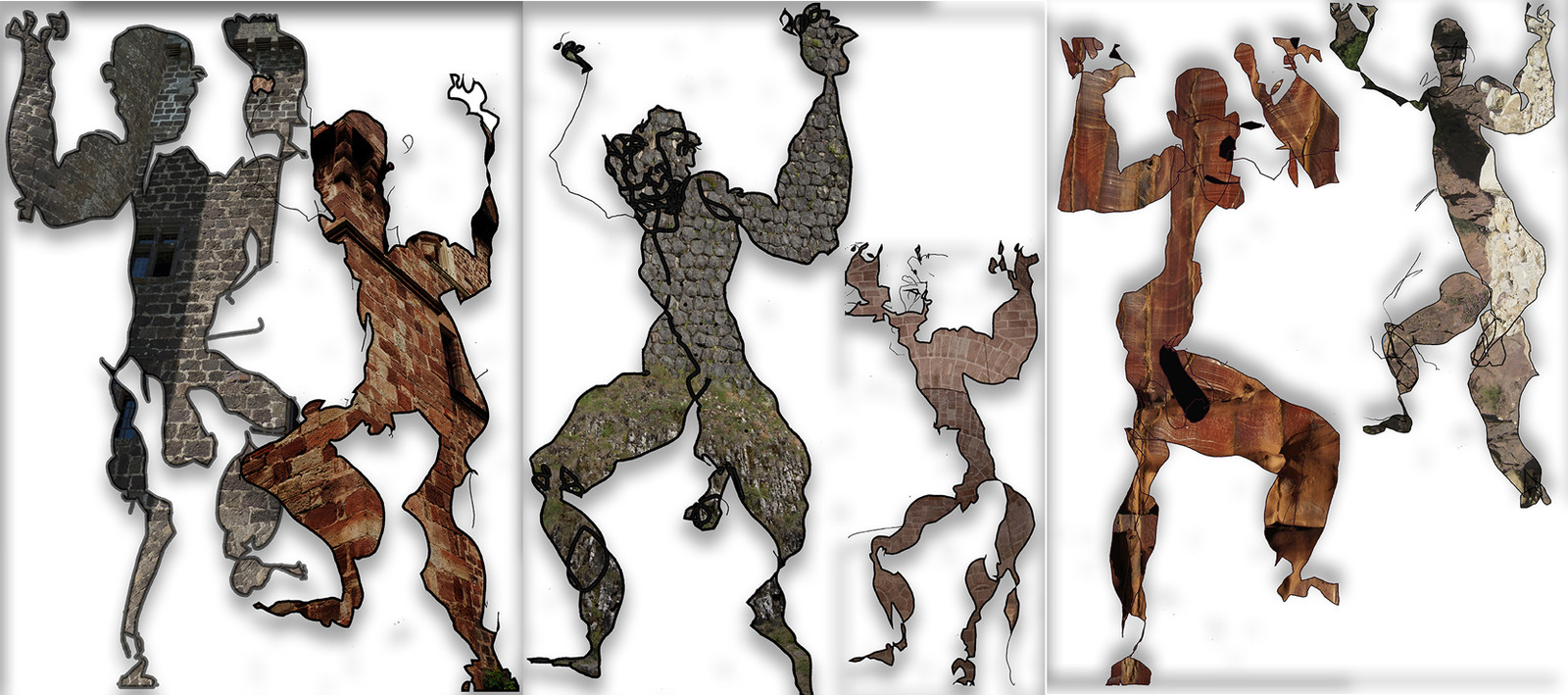 ATLANTE - THI - N°2 - TRIPTYQUEPalette graphique et impression numérique3 fois 60 x 4007 - 2018