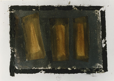 ERRANCE quadriptyque 1empreinte, acrylique, huile, papier26 x 3610  94 n° 39