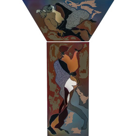 Dessins en aveugle à partir des photos des couples.Réalisation sur palette graphique Impression jets d'encresFormat A 2   12 - 2022