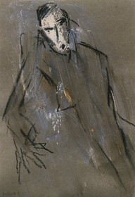 DESSIN DE NU AVEC MODELE30 x 2110  93 ( 8 )craies Markal à l'huile sur papier recyclé