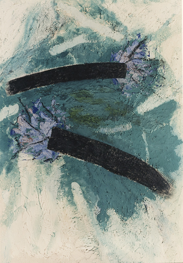 AVENTURE  3Acrylique, terre, fusain, pigments, sur toile10-4-96148 x 100