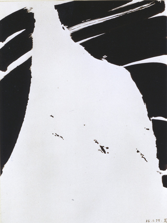 série ENCRE NOIRE ET VARIATION DE 2 POCHOIRS - 1 75 - 4                        papier 65 x 50