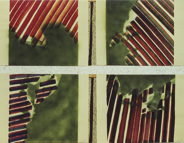 série des GÉOGRAPHIES IMAGINAIRES - encre, pinceau chinois, bombes de peinture - 4 fois 50 x 65 - 6  81