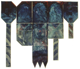 VENISEensemble de 13 panneaux   total: 306 x 35512  83toiles libres - 13 fragments peints, pour tenter de vivre un instantdans une ville aussi réelle que abstraite