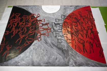 GRAND TRIPTYQUE n° 9   ATLANTES ET COSMOS