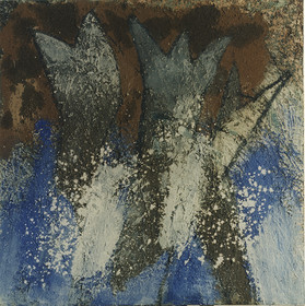 AVENTURE  8Acrylique, terre, fusain, pigments, sur toile16-5-96100 x 100