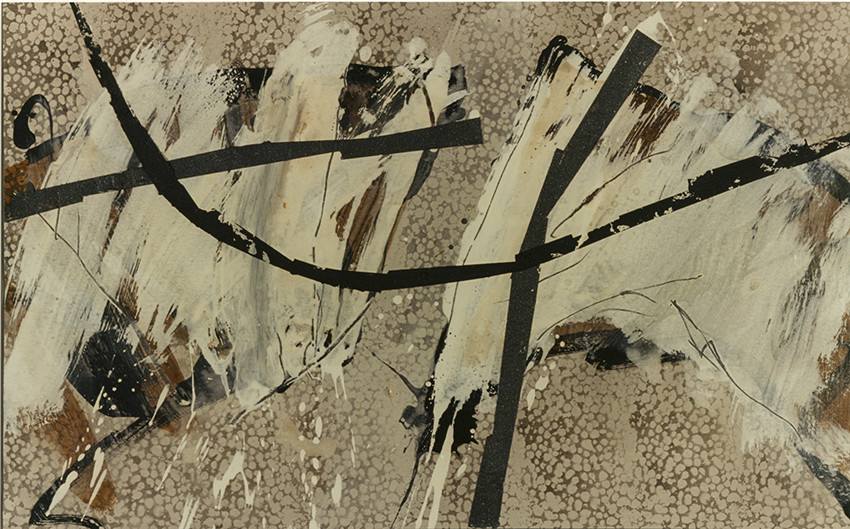 BATAILLE 6acrylique, terre, lavis, pigments, fusain,brou, marbre, papier40 x 651  97 ( 2 )