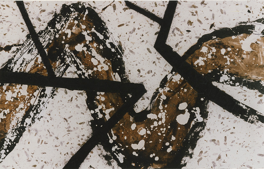 BATAILLE acrylique, terre, lavis, pigments, fusain,brou, marbre, papier40 x 652  2  97 ( 2 )