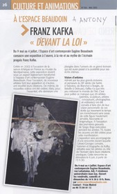 EXPOSITION KAFKA DEVANT LA LOIEspace d'Art Contemporain Eugène  BeaudouinAntony     mai à Juillet 2010