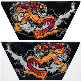 COUPLE COLONNE n°9   FABLe  Chapiteau du COUPLE COLONNEen haut le RECTOen bas le VERSO175 X 8815 - 03 - 2023