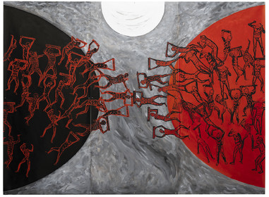 GRAND TRIPTYQUE n° 9   ATLANTES ET COSMOS